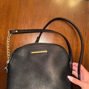 Steve Madden Black Crossbody Bag with Gold Chain